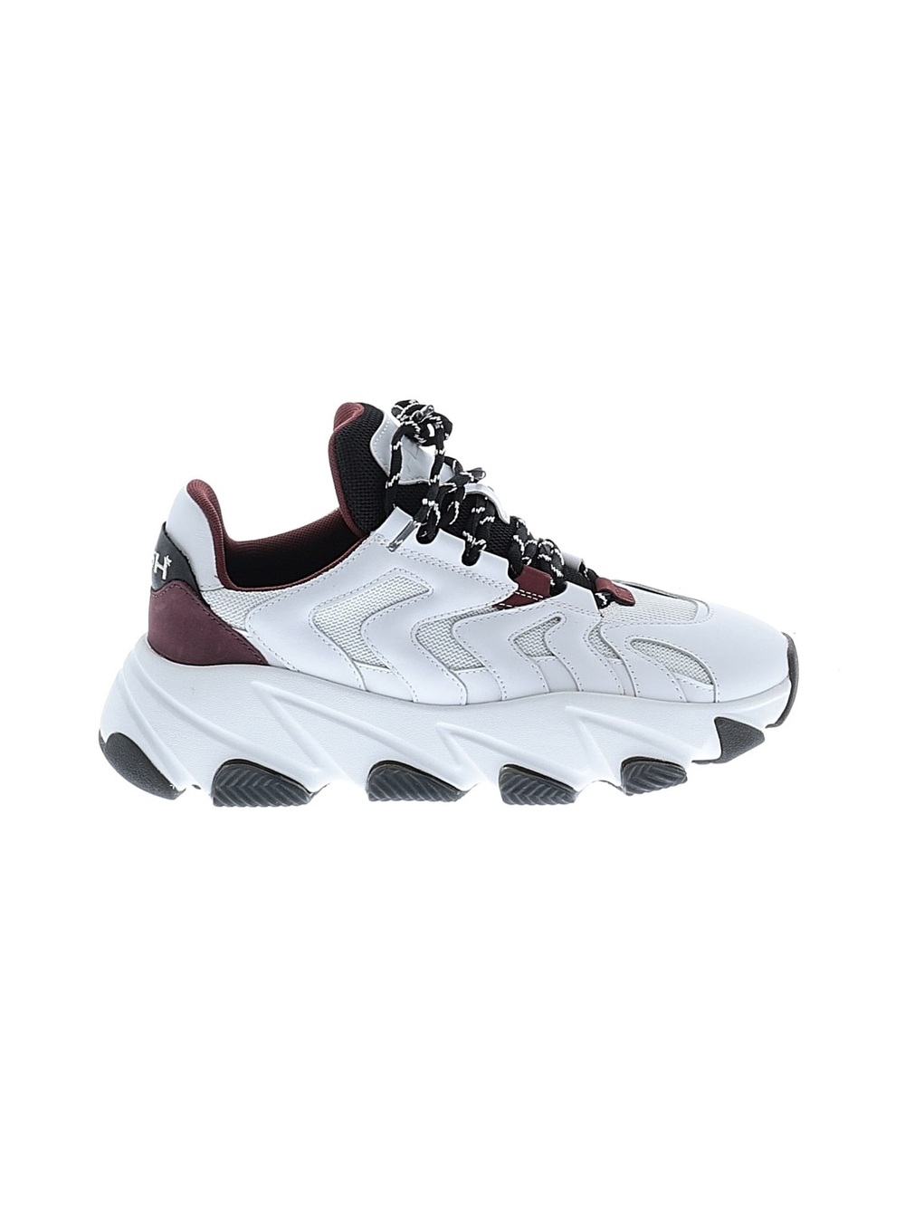 Ash Women's White and Burgundy Athletic Sneakers
